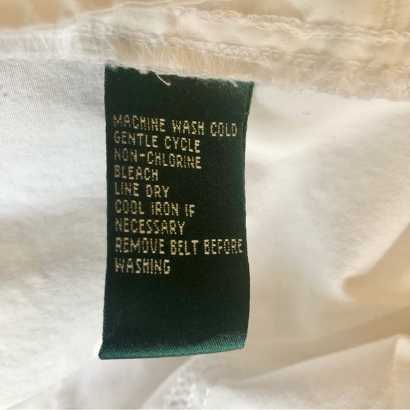 Lauren Ralph Lauren White Cotton Pants Size 10 - Picture 6 of 7